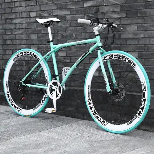 死飞自行车变速活飞单车实心胎网红公路赛车轻便学生男女成人跑车