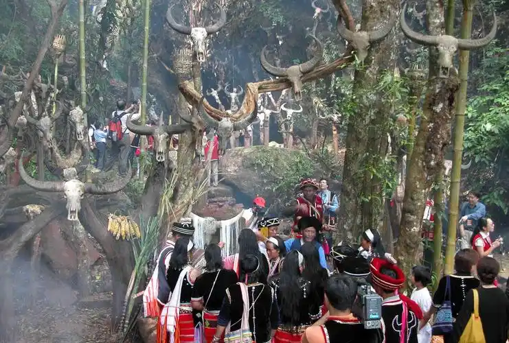 揭秘佤族真实照片,图3是被誉为非遗的甩发舞,图6是传统的新米节