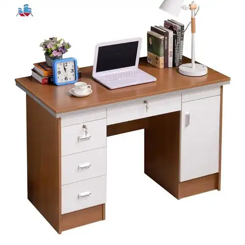 写字台式电脑桌单人简约现公桌1.2米带锁带抽屉1.4米书桌家用 泰空仓
