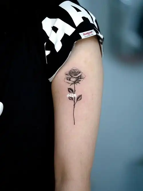 一支玫瑰花简简单单的美丽787878北京纹身