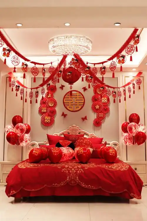 工厂婚房布置套装网红创意卧室女方结婚新房婚礼用品大全房间装饰