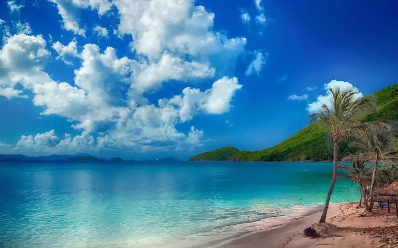 清新大海风景壁纸_最美好的海边风景