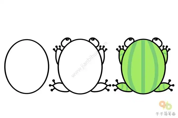 创意简笔画椭圆秒变可爱的小动物