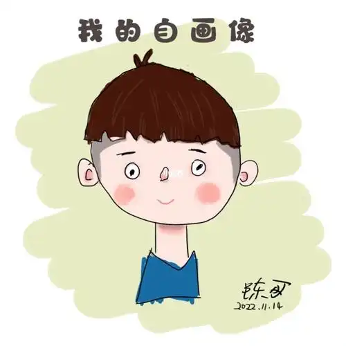 板绘儿童画我的自画像有被治愈到吗