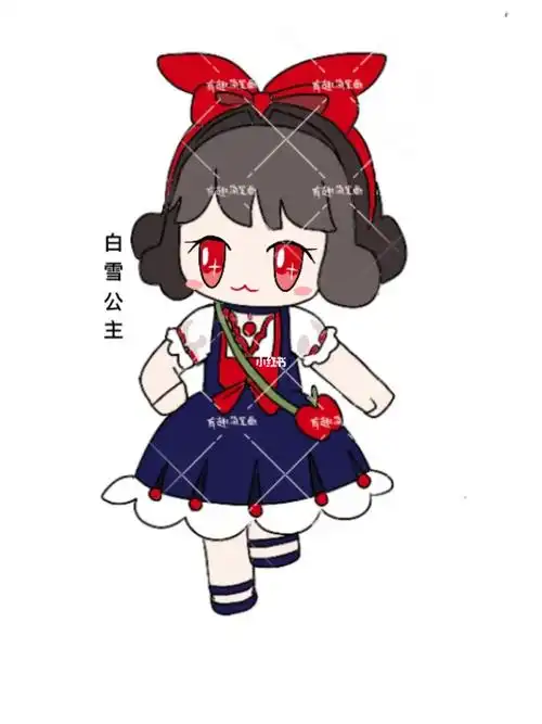 有趣简笔画教程75迷你世界的白雪公主画法