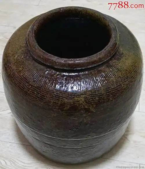 宋元时代传世老厚缸(重达16斤5两)完好无损,重达16_酱釉瓷/紫金釉_淘