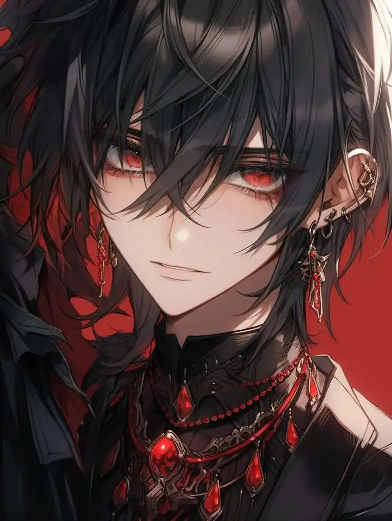 ai黑化皇室贵公子 关键词:黑发动漫男性,黑色短发,巴洛克夸张,高贵