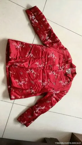 80年代真丝缎子面料女式棉袄全新未使用过全手工制作可用可藏可做年代