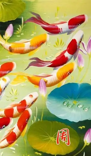 送锦鲤了吉祥寓意姓氏壁纸好运一定要保存