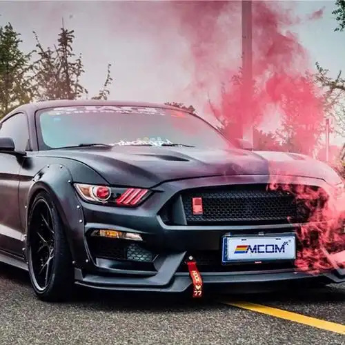 适用于福特野马改装gt350前大包围叶子板机盖后唇尾翼外观套件