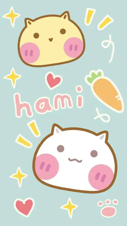 超可爱哈咪猫图片手机壁纸-卡通-手机壁纸