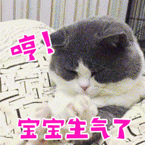 生气表情包图片大全:没看到我在生气吗?不想和你说话,走开啦_包趣图