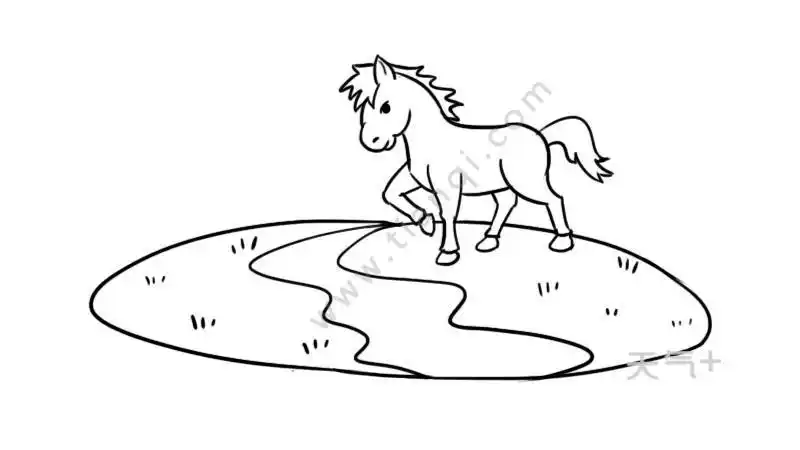 小马过河教学简笔画
