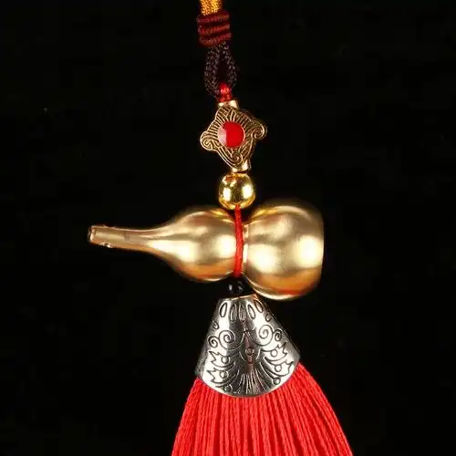 福禄黄铜小葫芦汽车挂件车内吊饰品男车上后视镜挂饰吊坠