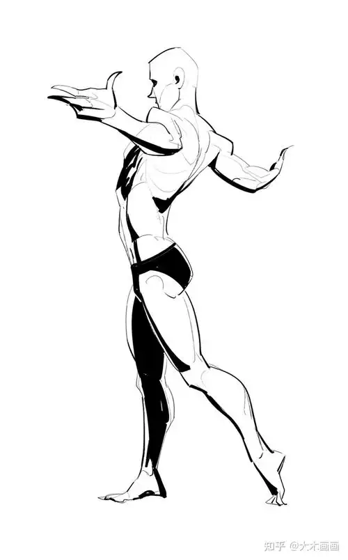 一组男性肌肉动态速写打卡