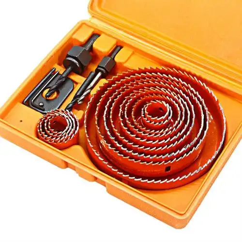 新品木工开孔器圆形钻头打孔套装木板塑料pvc筒灯石膏板钻孔工具