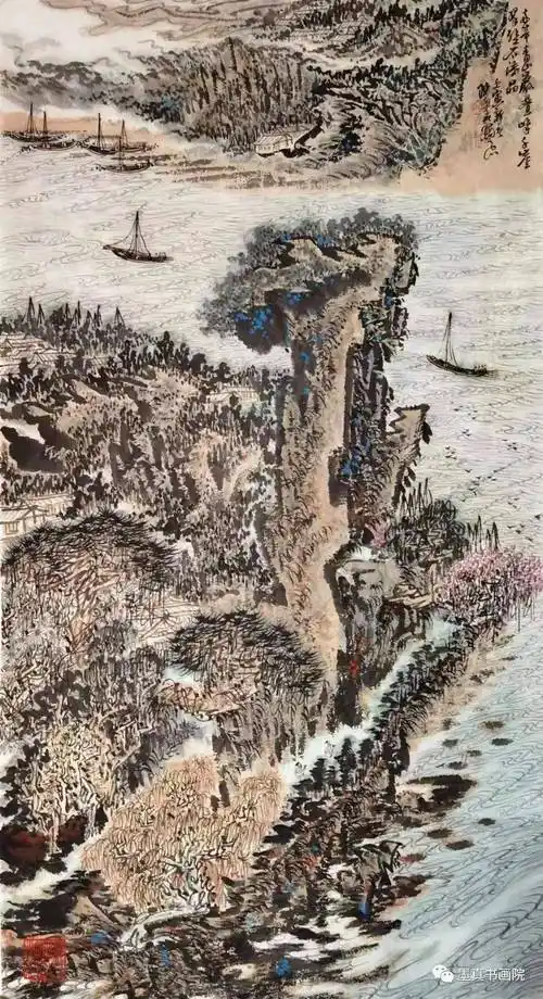 神女峰高聳碧霄,登临绝顶海天遥.