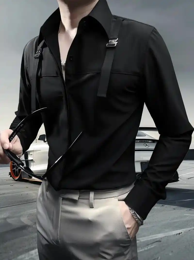 hey小伙伴们99,今天给你们种草一件超级有范儿的男士衬衫!