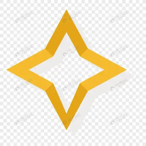 创意四角金属星星设计素材