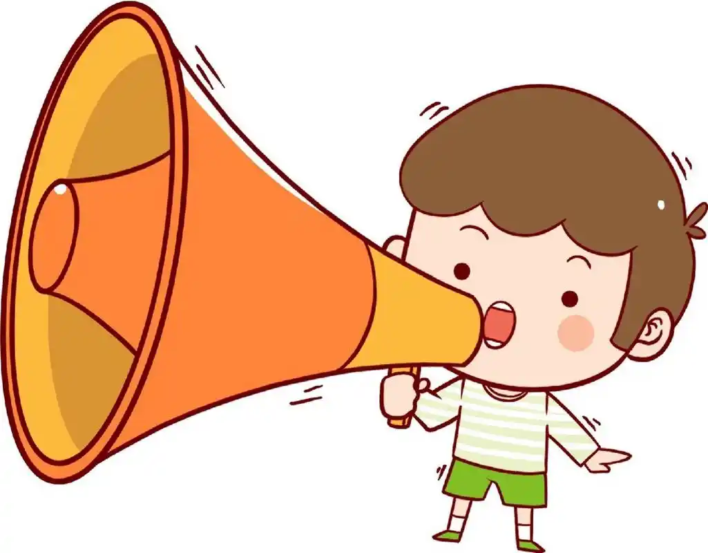 卡通小喇叭免扣素材 大家好!