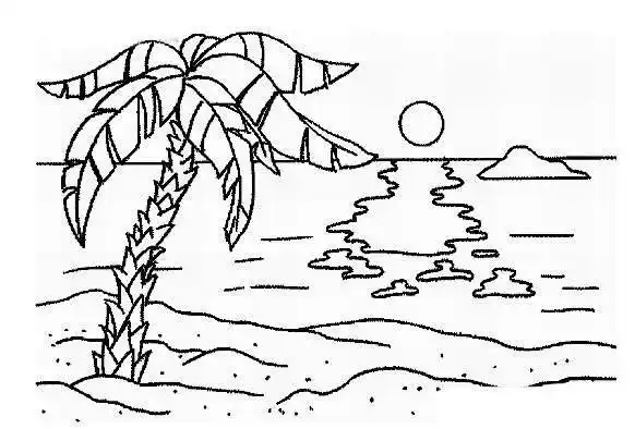 风景简笔画图片大全 风景简笔画图片大全大自然简单