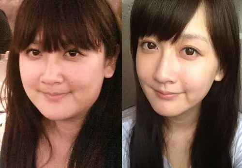 ▼面面说,对比照片才知道15公斤的差异可以这麼大!(图/取自面面部落格