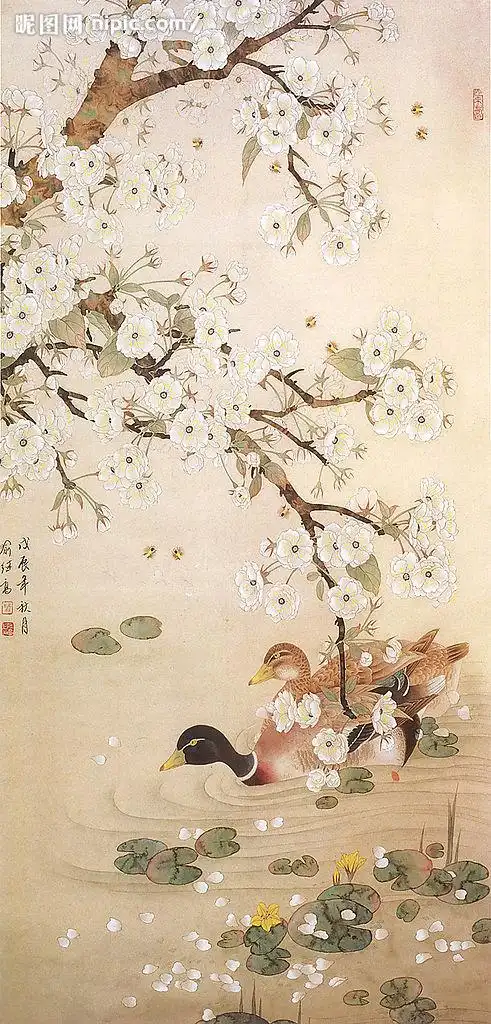 引用 极致淡雅的国画精品