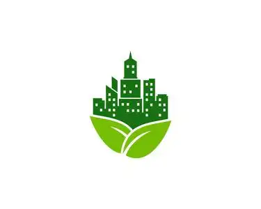 绿色城市图标徽标设计元素照片