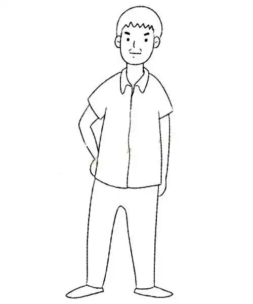 家庭人物的表现 爸爸,图片,简笔画-学笔画