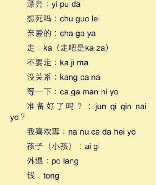 整理了一份常用的韩语中文谐音,先马!去韩国旅行用得着!#韩国旅行