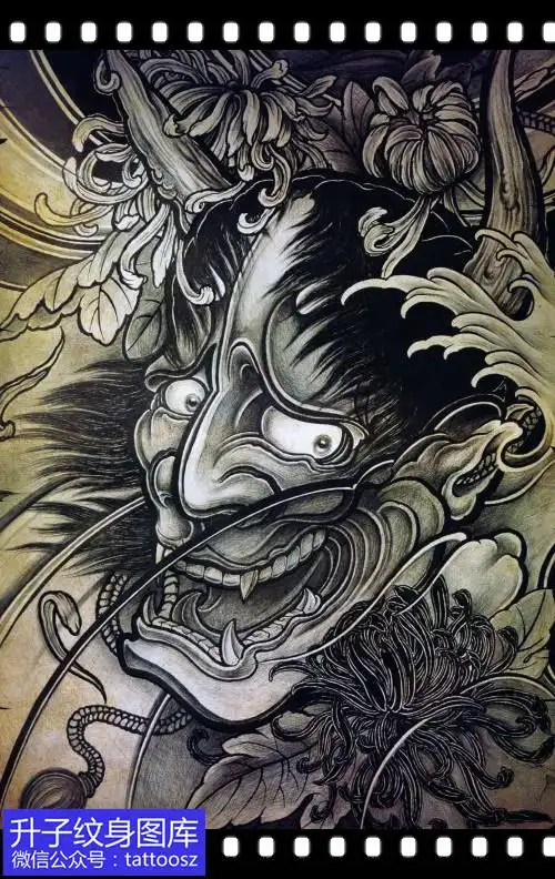 般若纹身,般若纹身手稿图案图片般若纹身寓意!