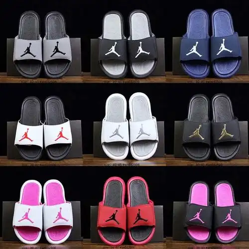 aj拖鞋乔六运动篮球拖鞋情侣魔术贴潮牌男女户外夏季网红新款凉拖黑金