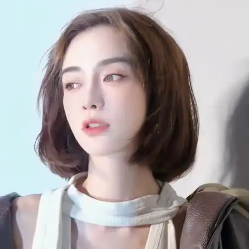 angelababy机车短发造型