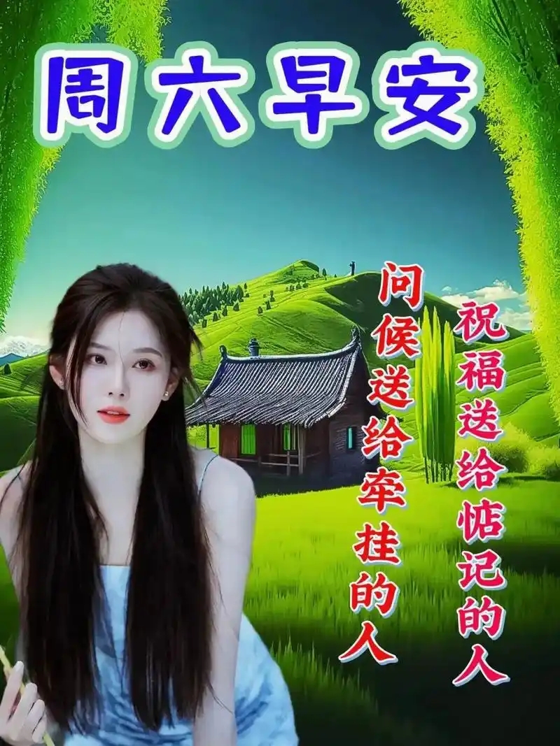 7月22日周六早上好,早安祝福语图片带字