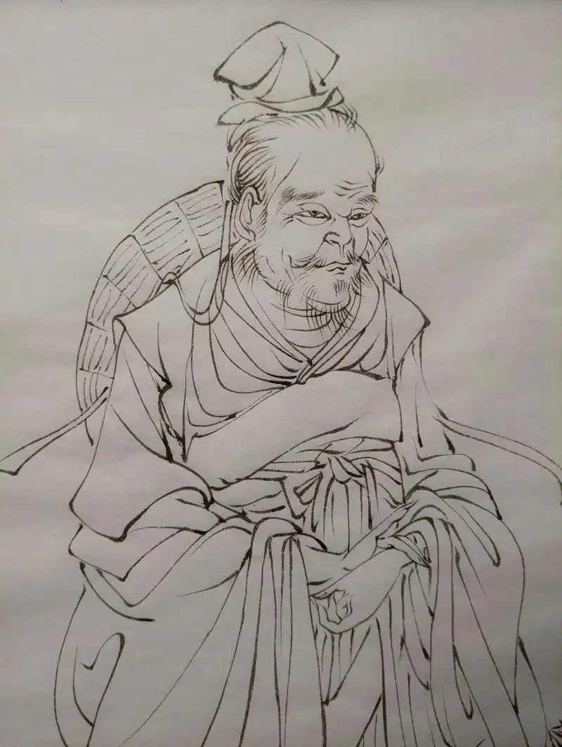 今日练习-蔡岚工笔人物"华佗"     《蔡岚工笔人物画集·白描卷》