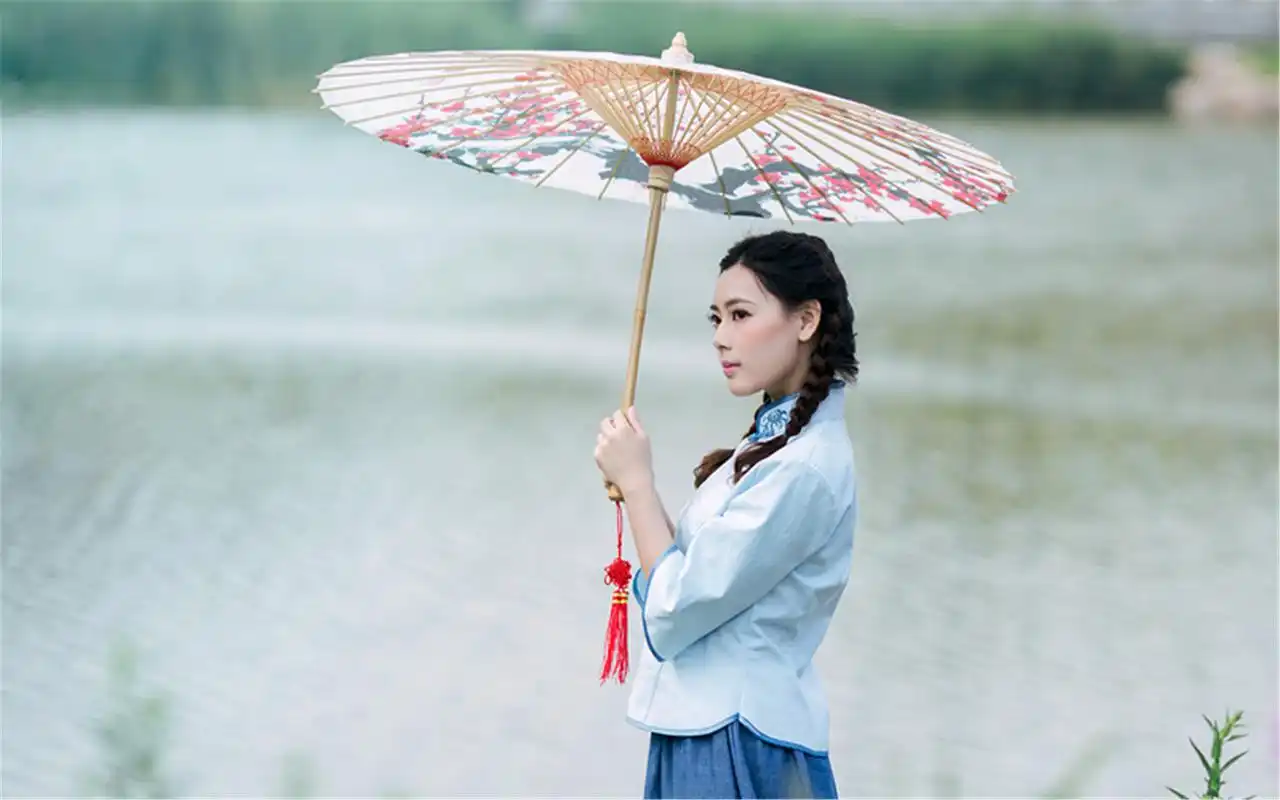 毕业照玩穿越校园美女民国风写真桌面壁纸