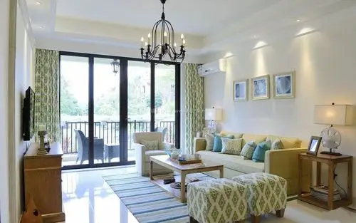 120平米最简单欧式客厅阳台装修效果图