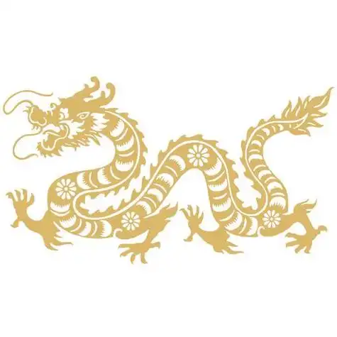 中国龙墙贴玻璃贴装饰龙贴画龙画贴纸龙图腾不干胶剪纸自粘窗花