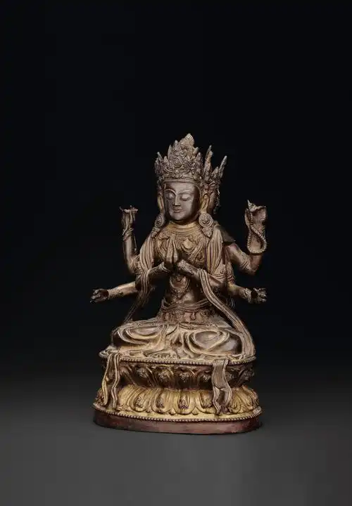 3980清铜六臂观音像