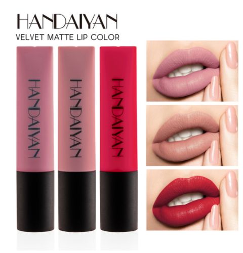 velvet matte lip glaze matte 雾面唇釉哑光不易沾杯唇彩口红