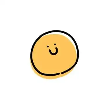 简单白底头像可爱卡通留白