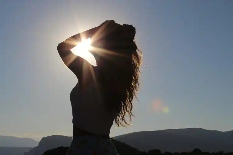 女孩,漂亮,太阳