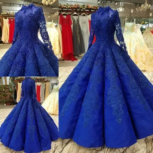 2020新款新娘一字肩韩式修身显瘦简约奢华长拖尾彩色婚纱礼服0996