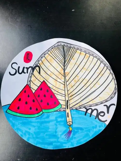 蒲扇简笔画马克笔