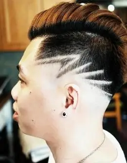 发型雕刻图案大全 很酷的女士短发雕刻图案长发女生头发刺青简单图案