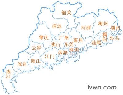 广东省行政区划及区划地图