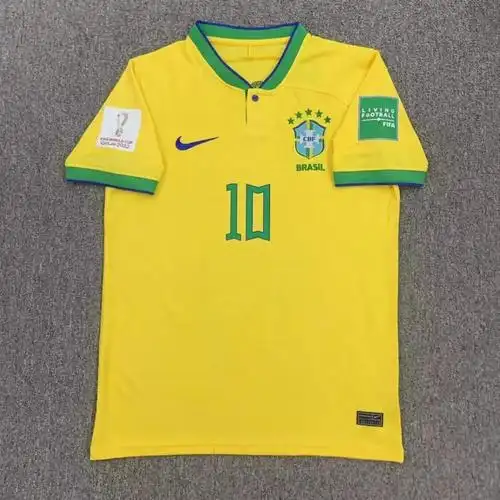 rdrt2022巴西国家队球衣套装10号内马尔22号马丁内利足球服成人儿童可