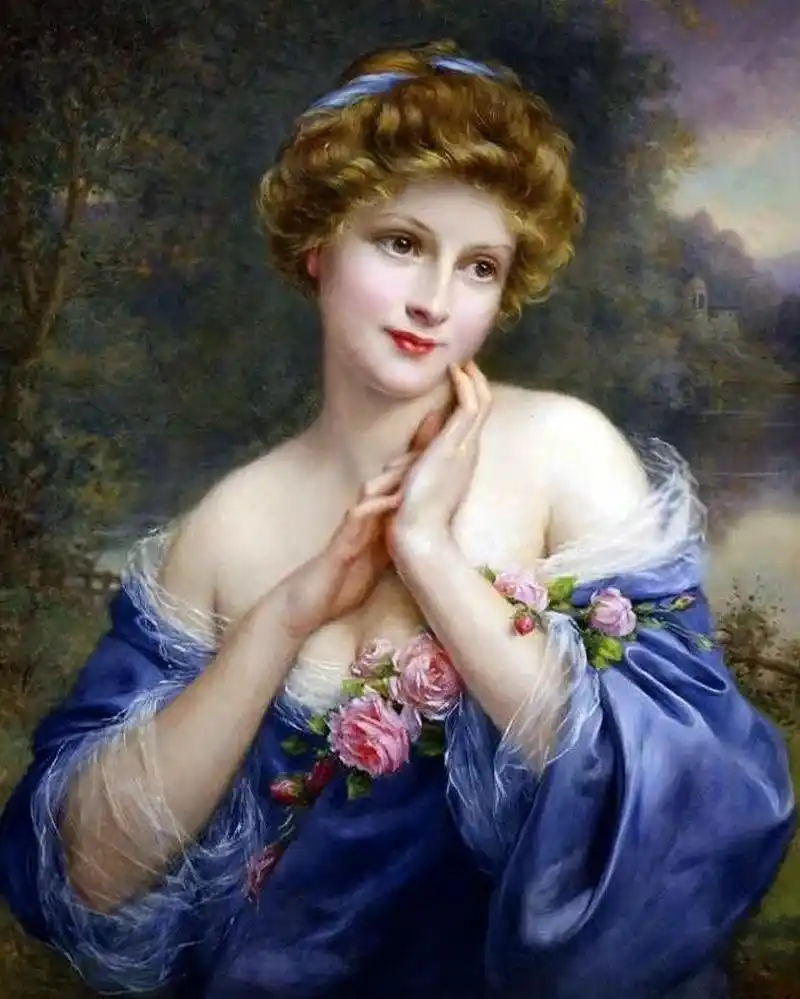 油画里的妙龄少女,诗情风韵,撩人心弦