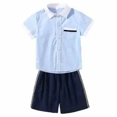 小学生校服夏装英伦风夏季套装儿童短袖衬衫演出校服