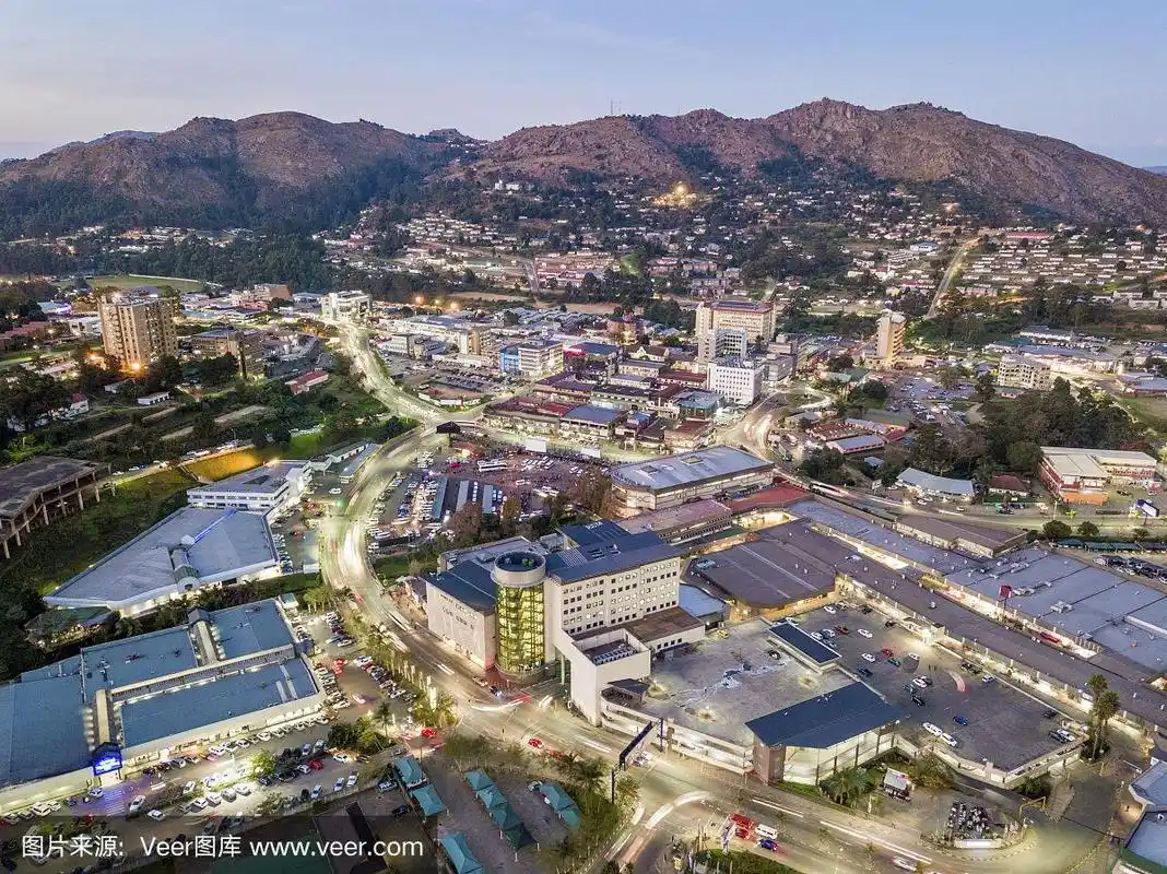 姆巴巴纳市中心-非洲斯威士兰的首都